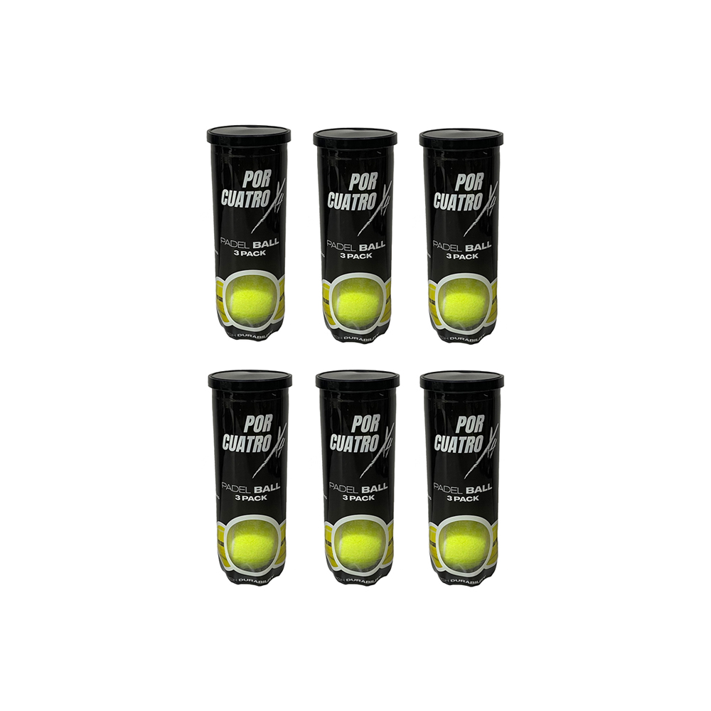 X4 Cuatro Bote de pelotas de padel (6-pack de botes)