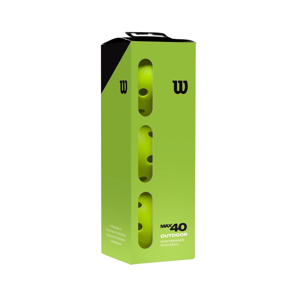 Wilson Pelotas de Pickleball Max40 Outdoor (3-pack)