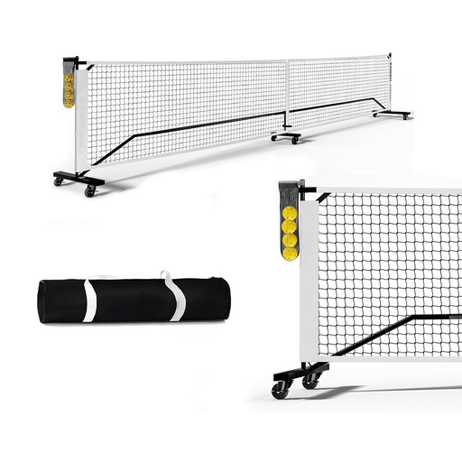 [B0D17PC4V8] Net de Pickleball con rodos
