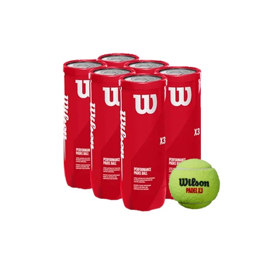 [WR8900801001-6] Wilson Padel X3 Balls (6-pack)